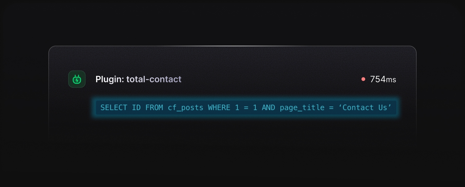 Poorly performing plugin database query